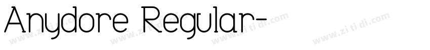 Anydore Regular字体转换